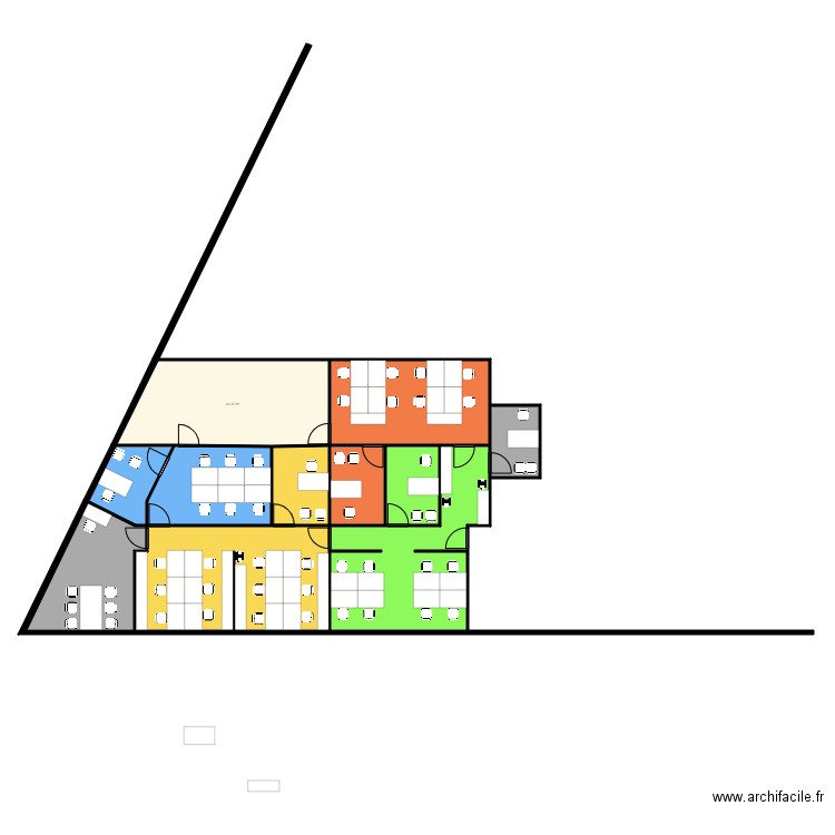 SD2.3. Plan de 11 pièces et 215 m2