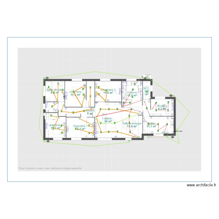 audon. Plan de 0 pièce et 0 m2