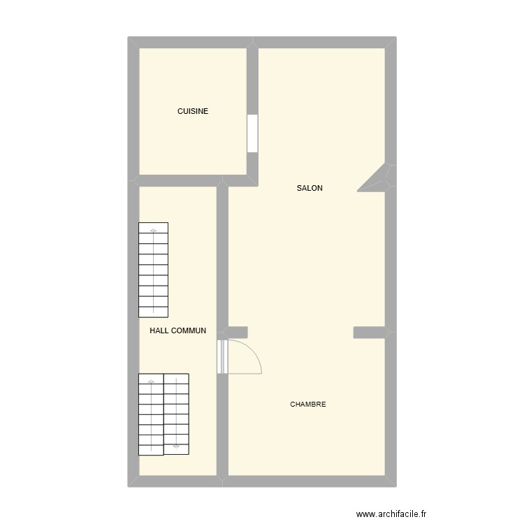 HAERNE 182. Plan de 4 pièces et 55 m2