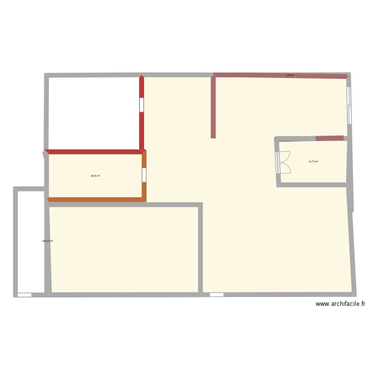 maison. Plan de 4 pièces et 31 m2