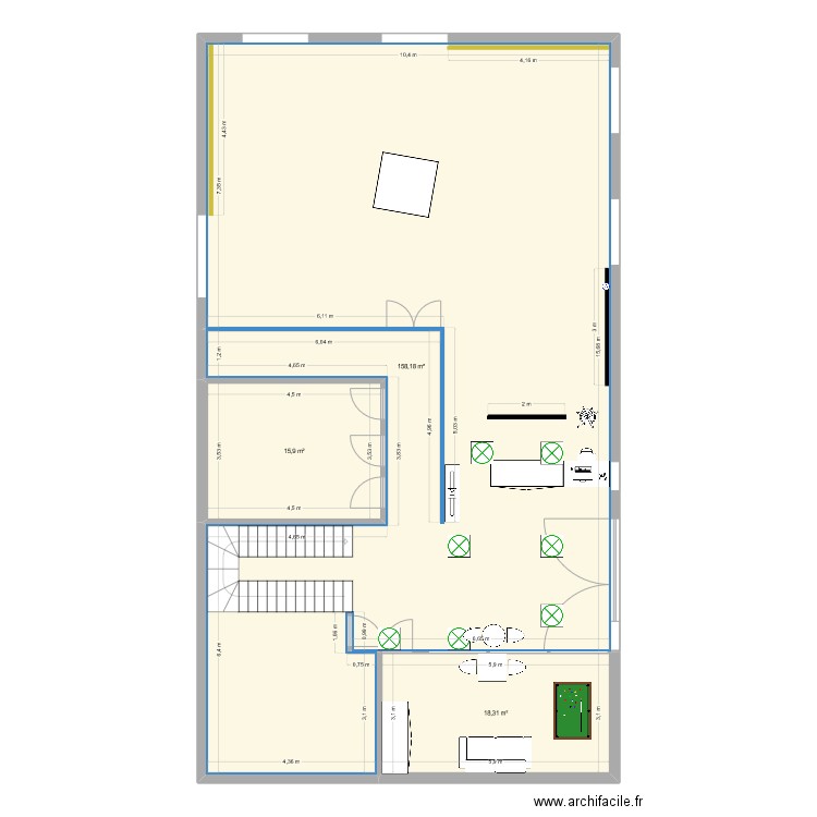 Showroom_Husqvarna. Plan de 3 pièces et 192 m2