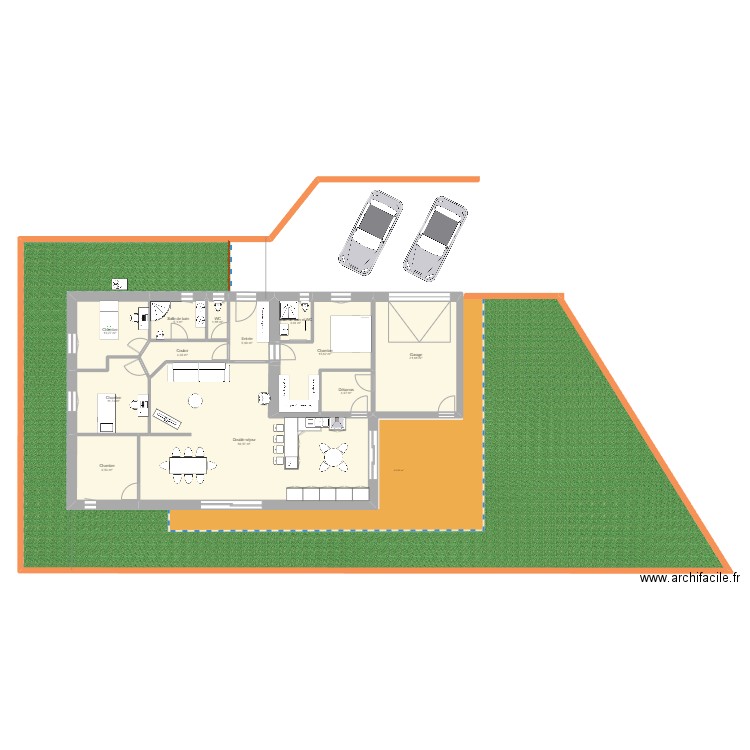 projet 5. Plan de 12 pièces et 153 m2