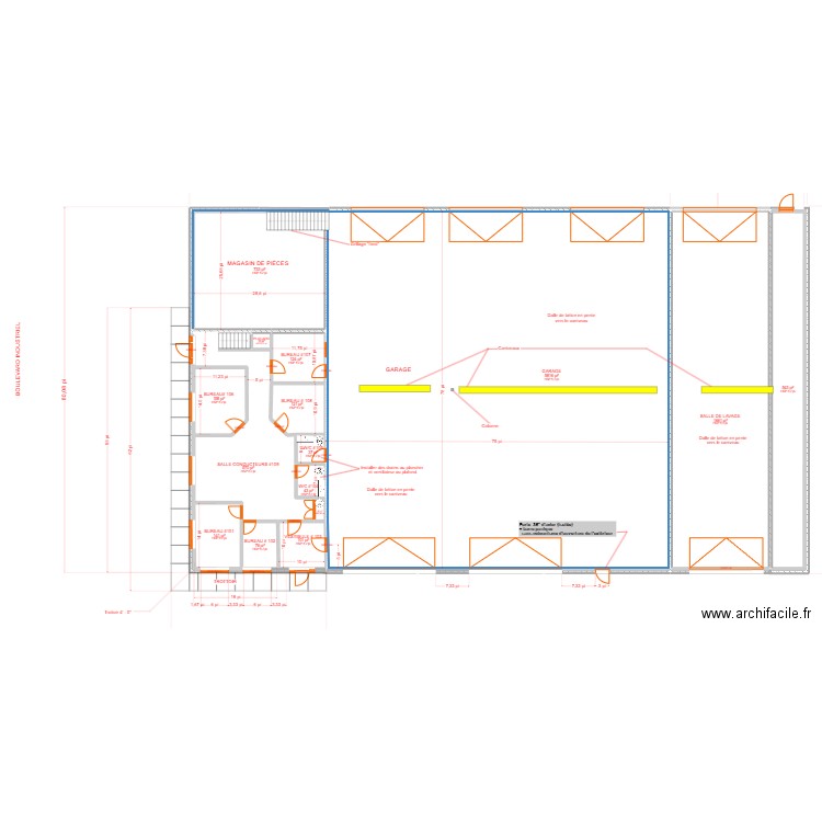 2 NOV 2024PLAN CHÂTEAUGUAY REZ-DE-CHAUSSÉ. Plan de 15 pièces et 943 m2