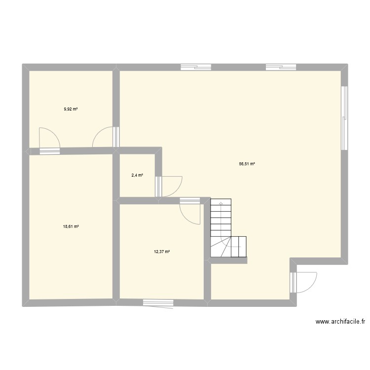 maison 2. Plan de 5 pièces et 100 m2