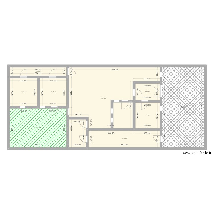 micro creche renov. Plan de 9 pièces et 196 m2