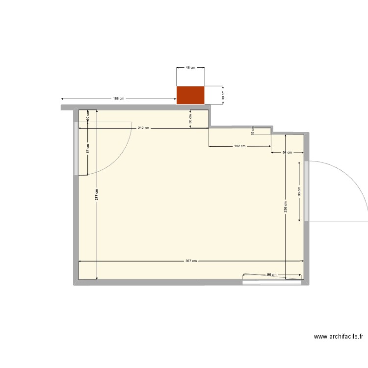 CUISINE (3). Plan de 1 pièce et 10 m2