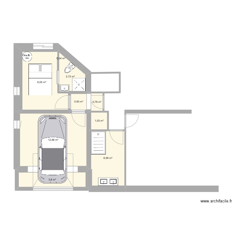 collin. Plan de 9 pièces et 36 m2