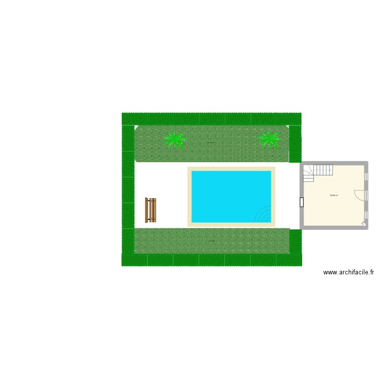 petit debut. Plan de 1 pièce et 23 m2