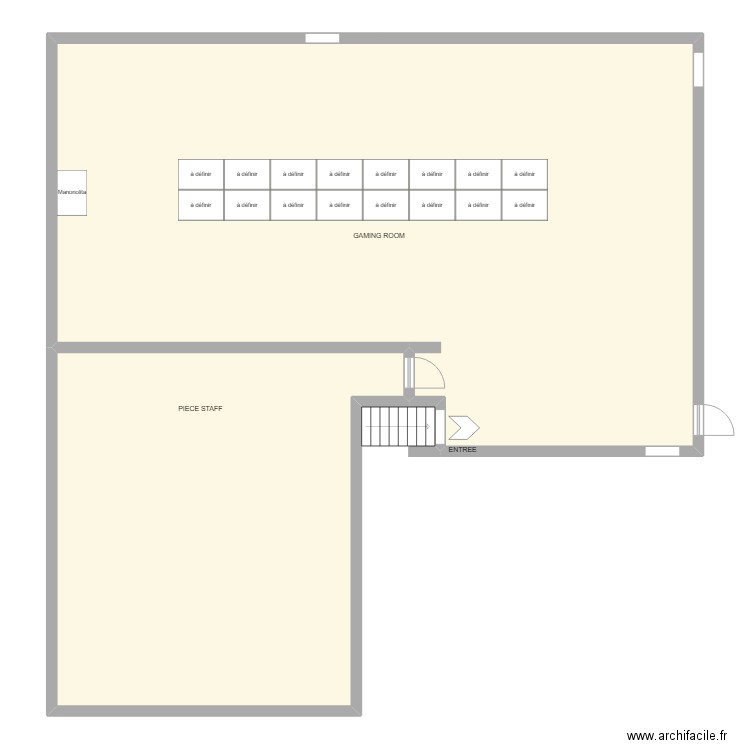 BFO. Plan de 2 pièces et 219 m2