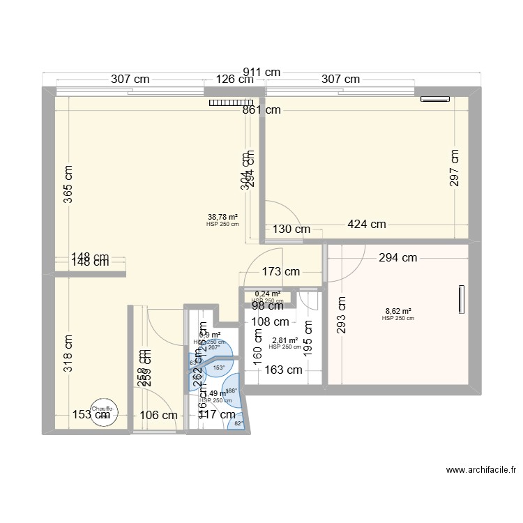 appt4  56. Plan de 6 pièces et 53 m2