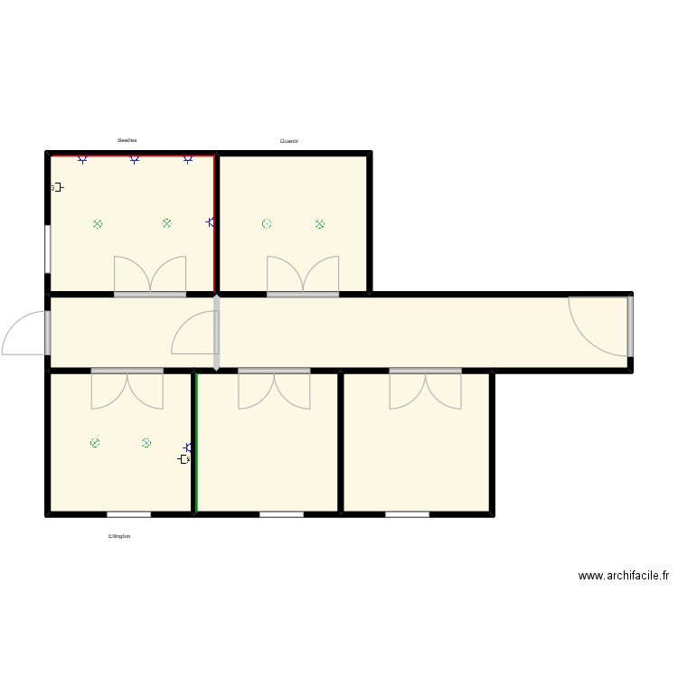 STK - Music Practise Rooms (Electrical). Plan de 7 pièces et 63 m2