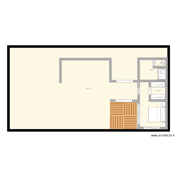 HANGAR. Plan de 3 pièces et 194 m2