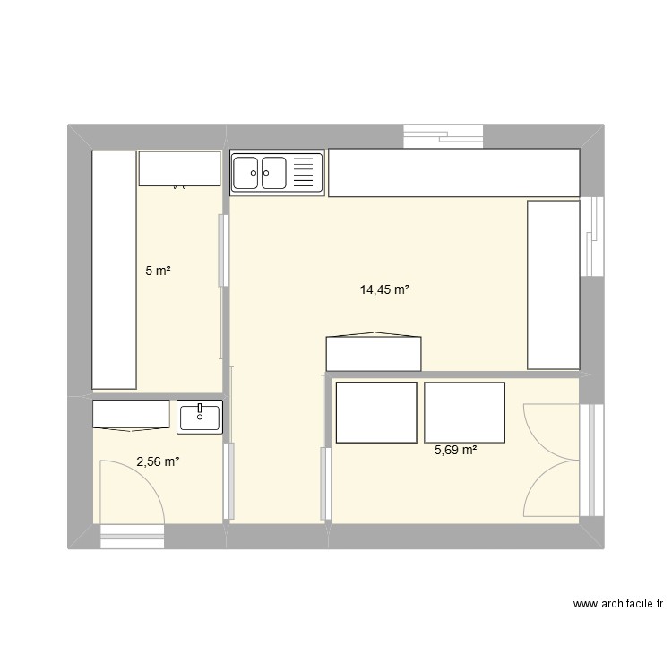 plan labo de transfoooo. Plan de 4 pièces et 28 m2