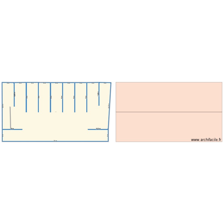 hangar 1. Plan de 1 pièce et 1611 m2