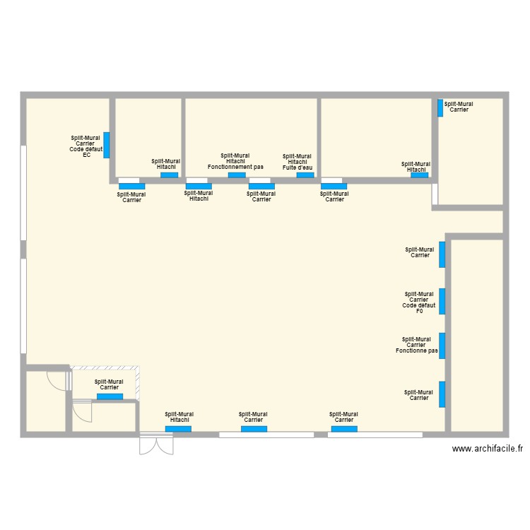 Keepcool Saint Leu. Plan de 9 pièces et 268 m2