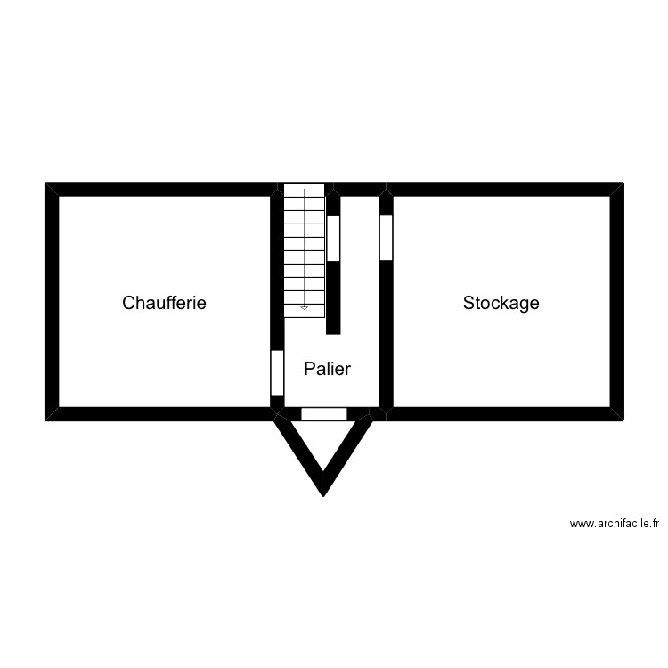 IMPRIMERIE MOUTIER N-1 ARRAS. Plan de 4 pièces et 42 m2