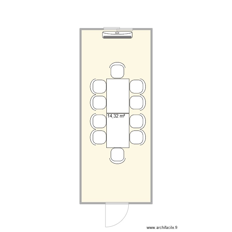 EIFFAGE CHANTIER BIOMOL. Plan de 1 pièce et 14 m2