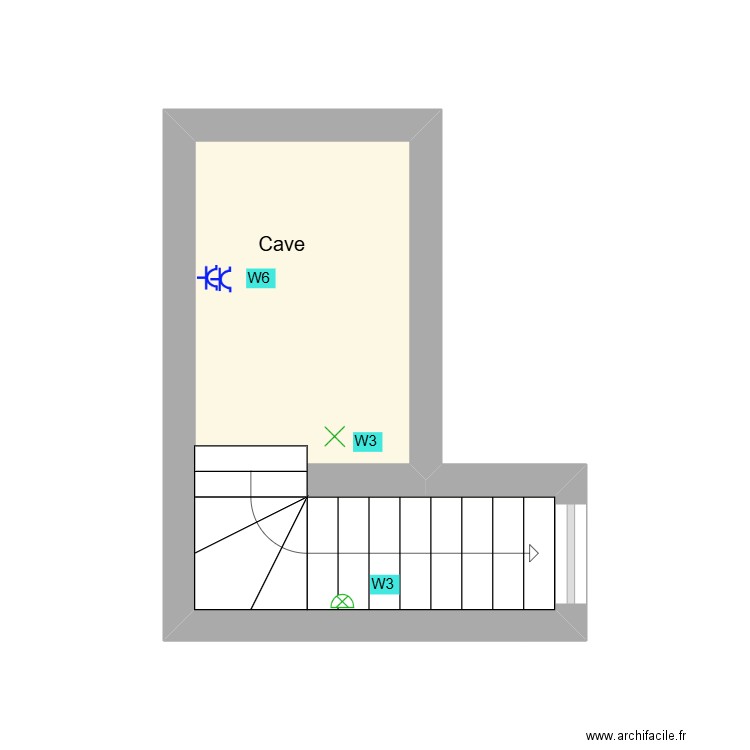 cave 11032025. Plan de 1 pièce et 7 m2