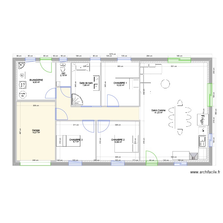 maison 3ch. Plan de 9 pièces et 227 m2