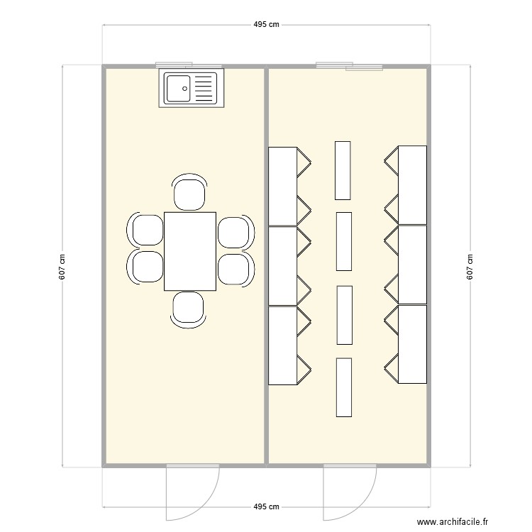 CNR - CHANTIER SABLON. Plan de 2 pièces et 29 m2