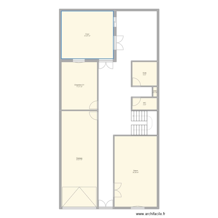 plan maison. Plan de 7 pièces et 117 m2