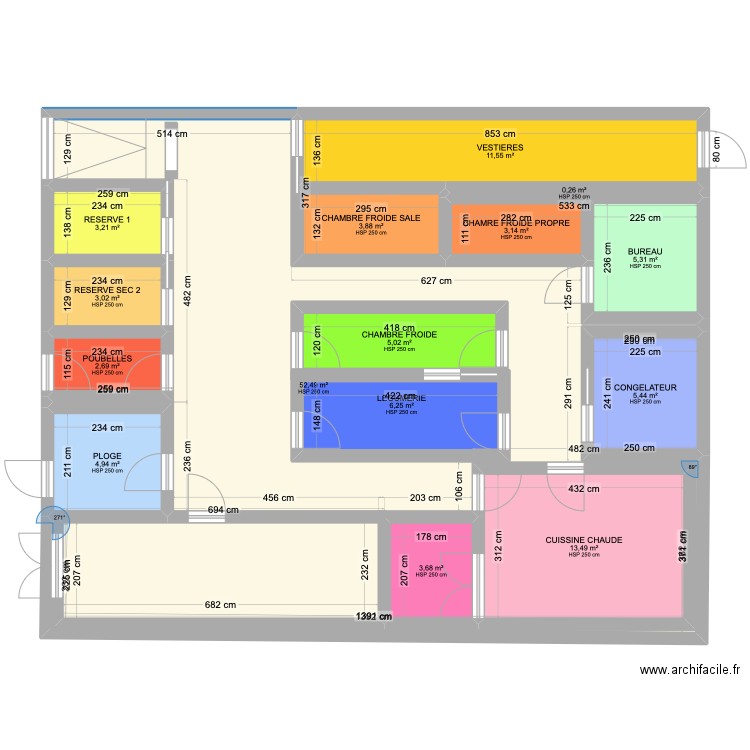 plan cuisine 3. Plan de 15 pièces et 142 m2