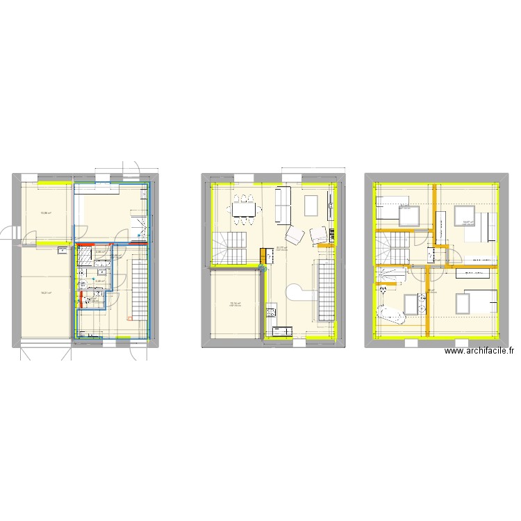 Mon plan V2.1. Plan de 13 pièces et 259 m2