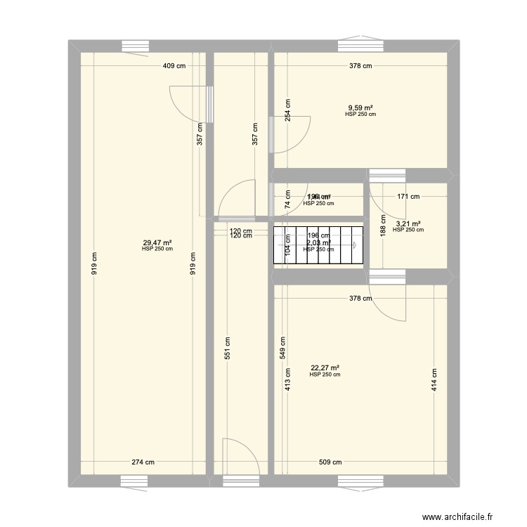 plan rdc original 2. Plan de 6 pièces et 68 m2