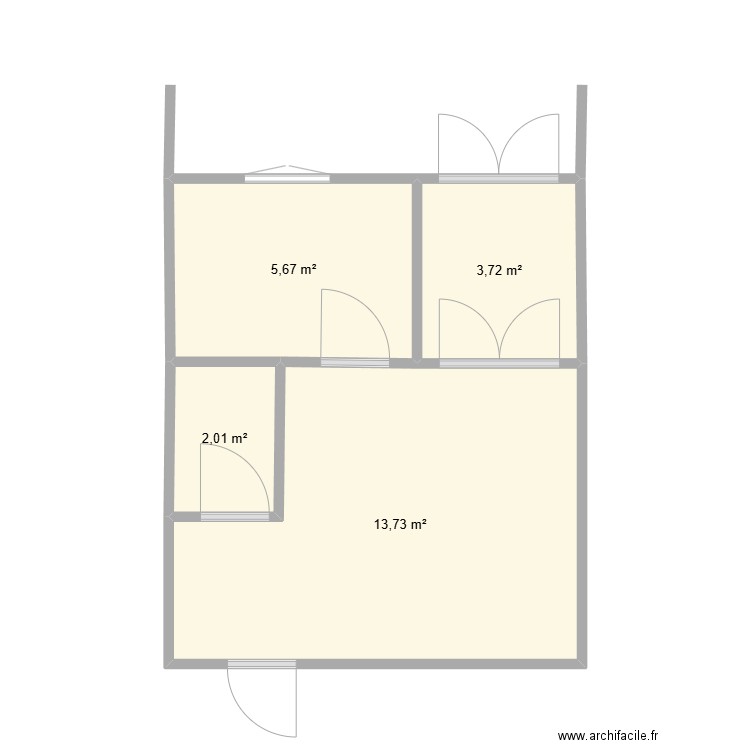 Appart La Londe. Plan de 4 pièces et 25 m2