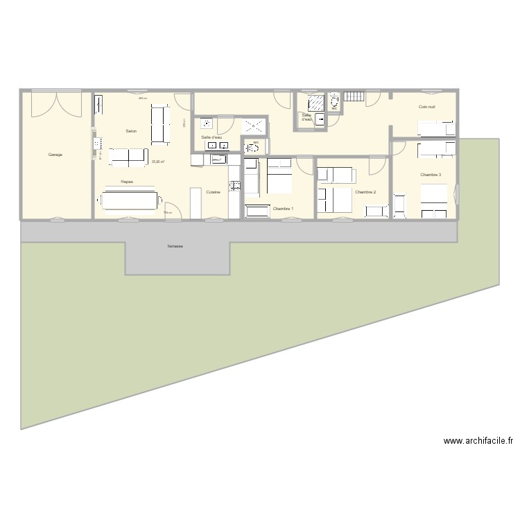 87G2190. Plan de 12 pièces et 277 m2