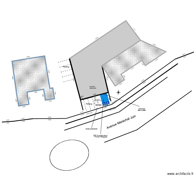 plan local masse. Plan de 4 pièces et 961 m2