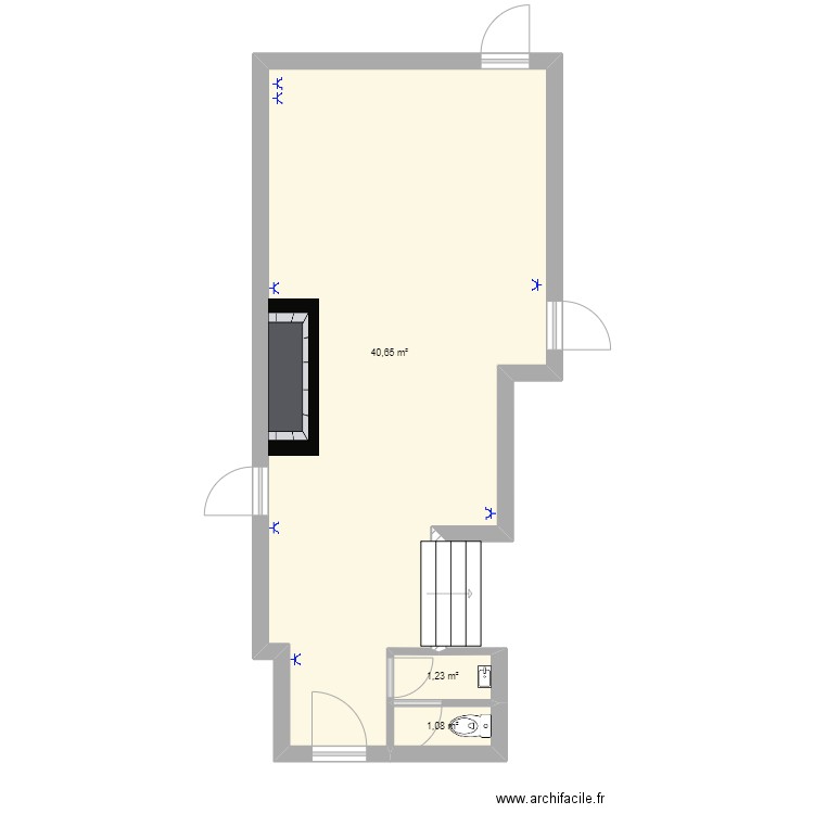 ENTREE 27 ELEC. Plan de 3 pièces et 43 m2