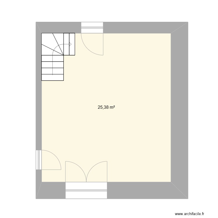 Salle photo 1. Plan de 1 pièce et 25 m2