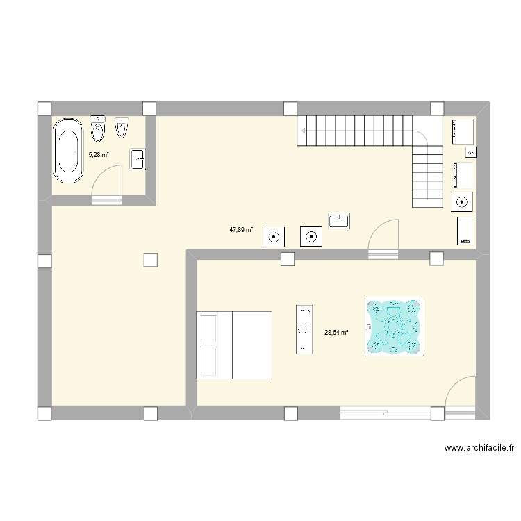 villa giovina plan 1.1.1. Plan de 3 pièces et 82 m2