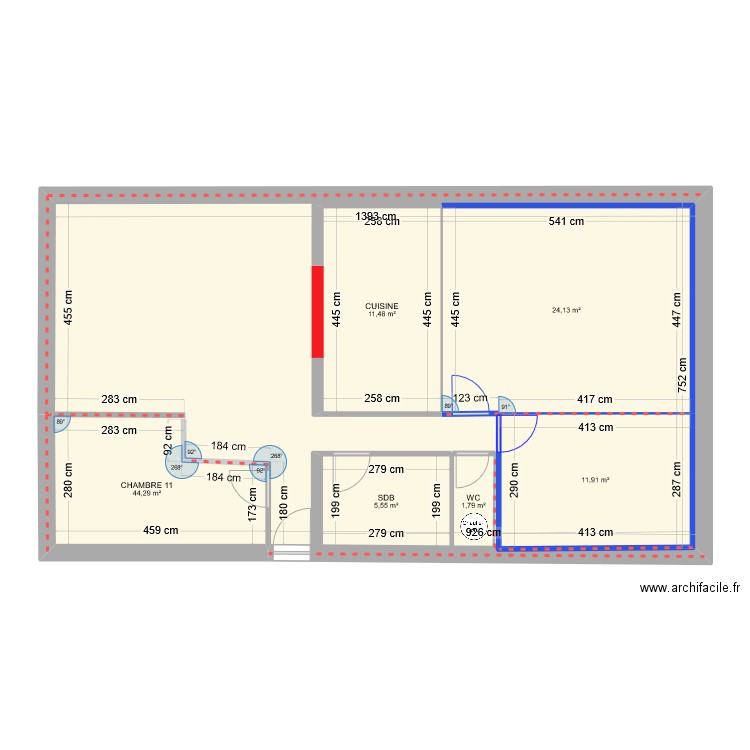 OUDON ANNA. Plan de 6 pièces et 158 m2