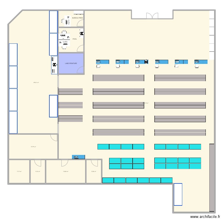 Rodez. Plan de 10 pièces et 530 m2