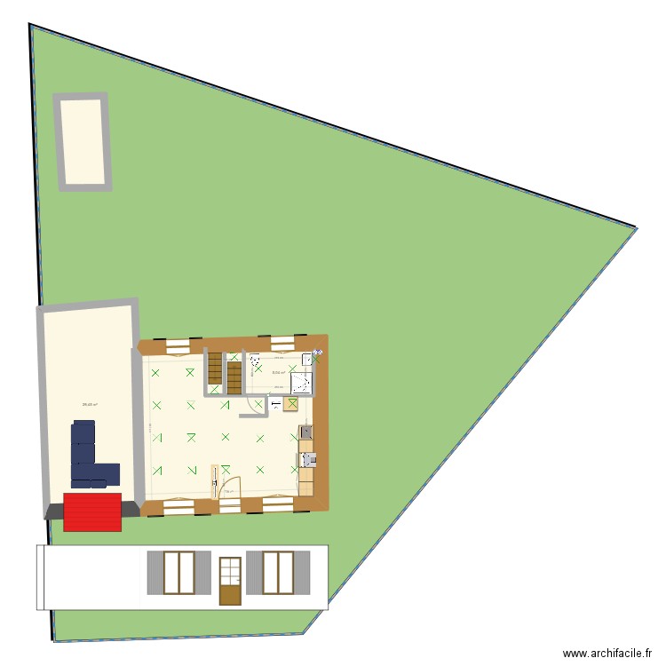 salle de bain mallet. Plan de 4 pièces et 84 m2