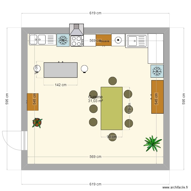 UEAJ. Plan de 1 pièce et 31 m2