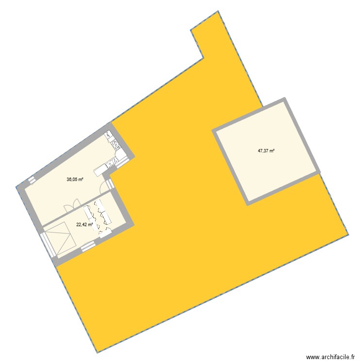 Projet annexe. Plan de 3 pièces et 106 m2