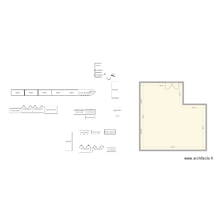 Salle de stockage 2. Plan de 1 pièce et 42 m2