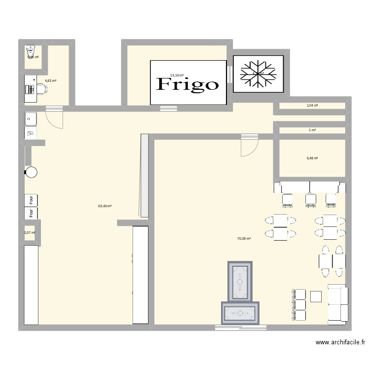 plan magasin paul. Plan de 10 pièces et 164 m2