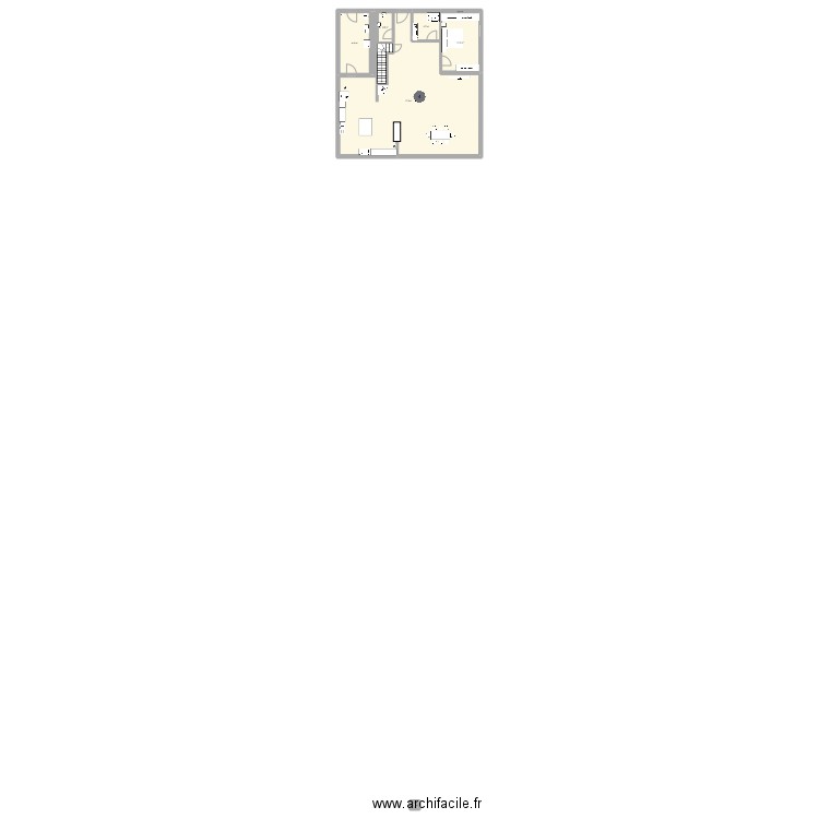 La grange. Plan de 7 pièces et 170 m2