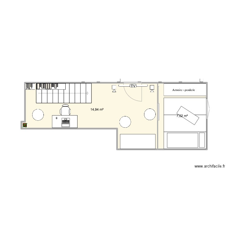 Schwandorferstraße 4 Galerie. Plan de 2 pièces et 22 m2