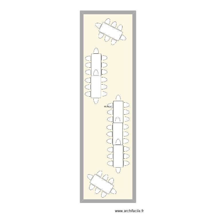 plan de table MARIAGE . Plan de 1 pièce et 60 m2