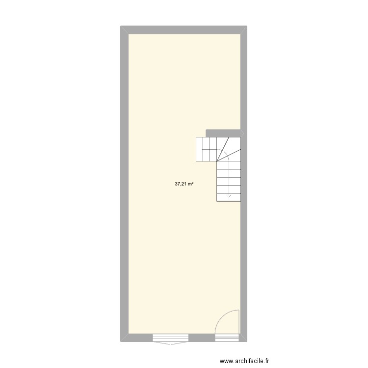 RC Armentières. Plan de 1 pièce et 37 m2