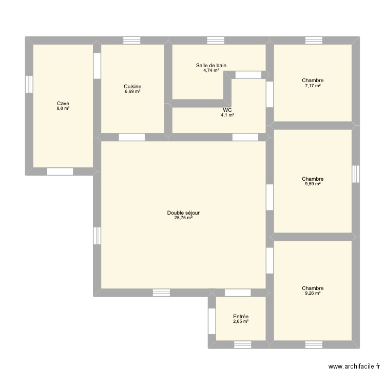 Vieux chemin de Braine-le-Comte. Plan de 9 pièces et 82 m2