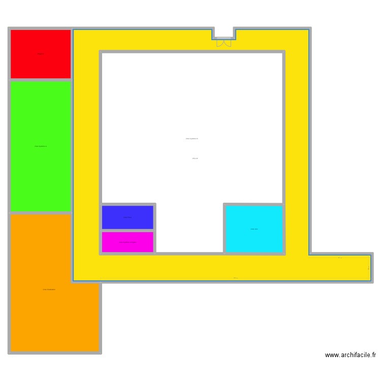 Plan Atelier. Plan de 8 pièces et 1445 m2