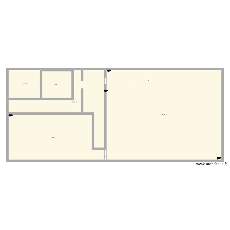 salle. Plan de 5 pièces et 339 m2