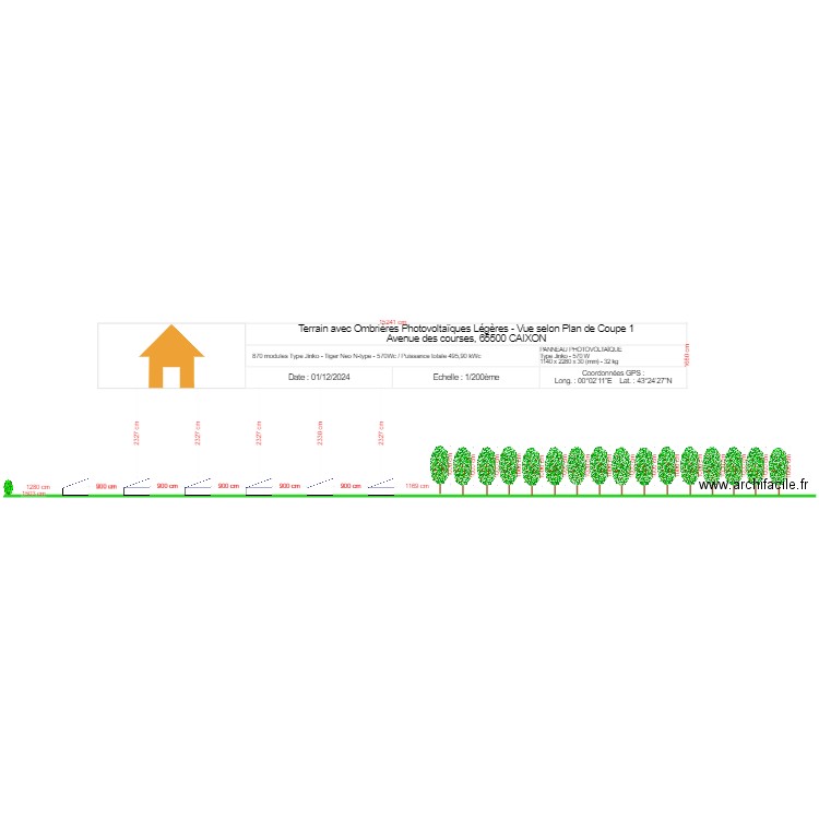 Plan CAIXON en Coupe. Plan de 0 pièce et 0 m2