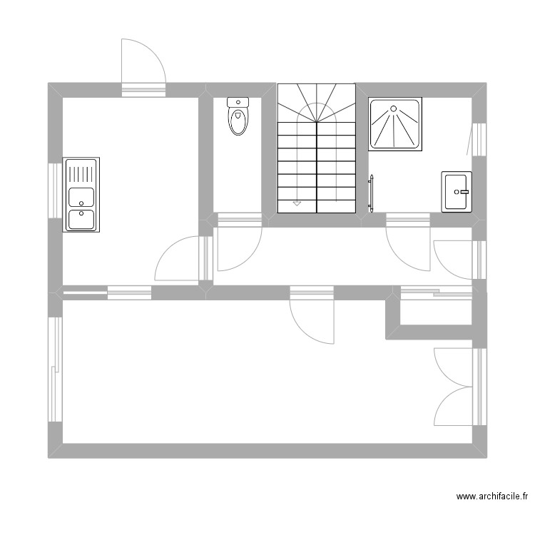 Maison. Plan de 5 pièces et 20 m2